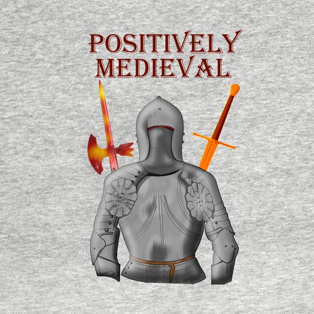 Positevely Medieval Knight with Sword and Poleaxe by KVApparelLLC